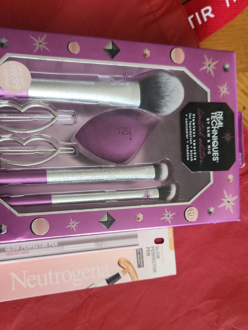 Real Techniques Purple and Silver Brush & Sponge Set